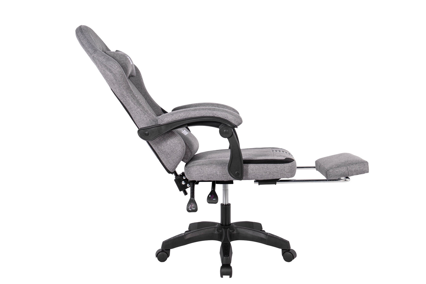 Silla Gamer Oficina Krone Reclinable Fabric Gris