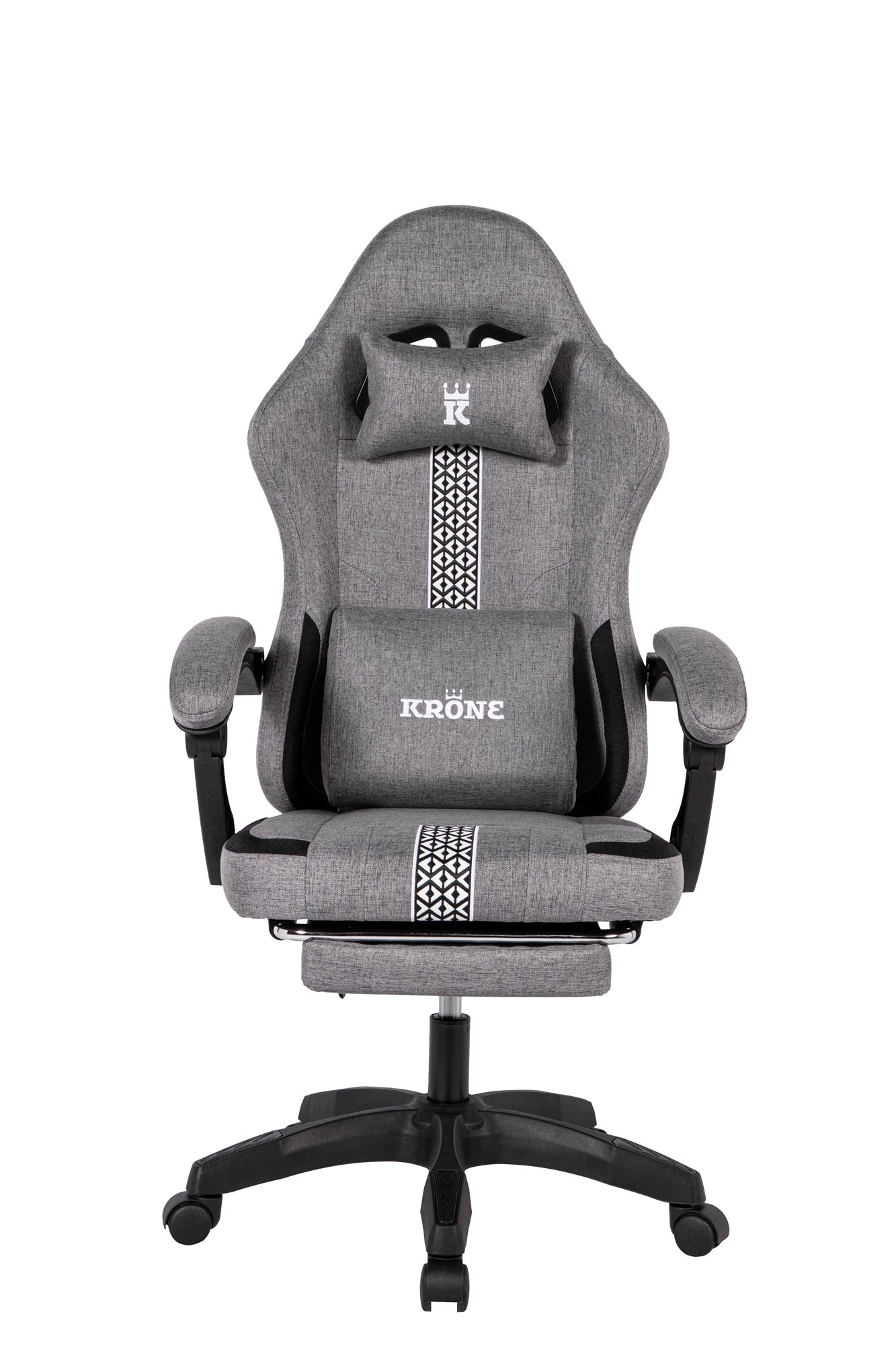 Silla Gamer Oficina Krone Reclinable Fabric Gris
