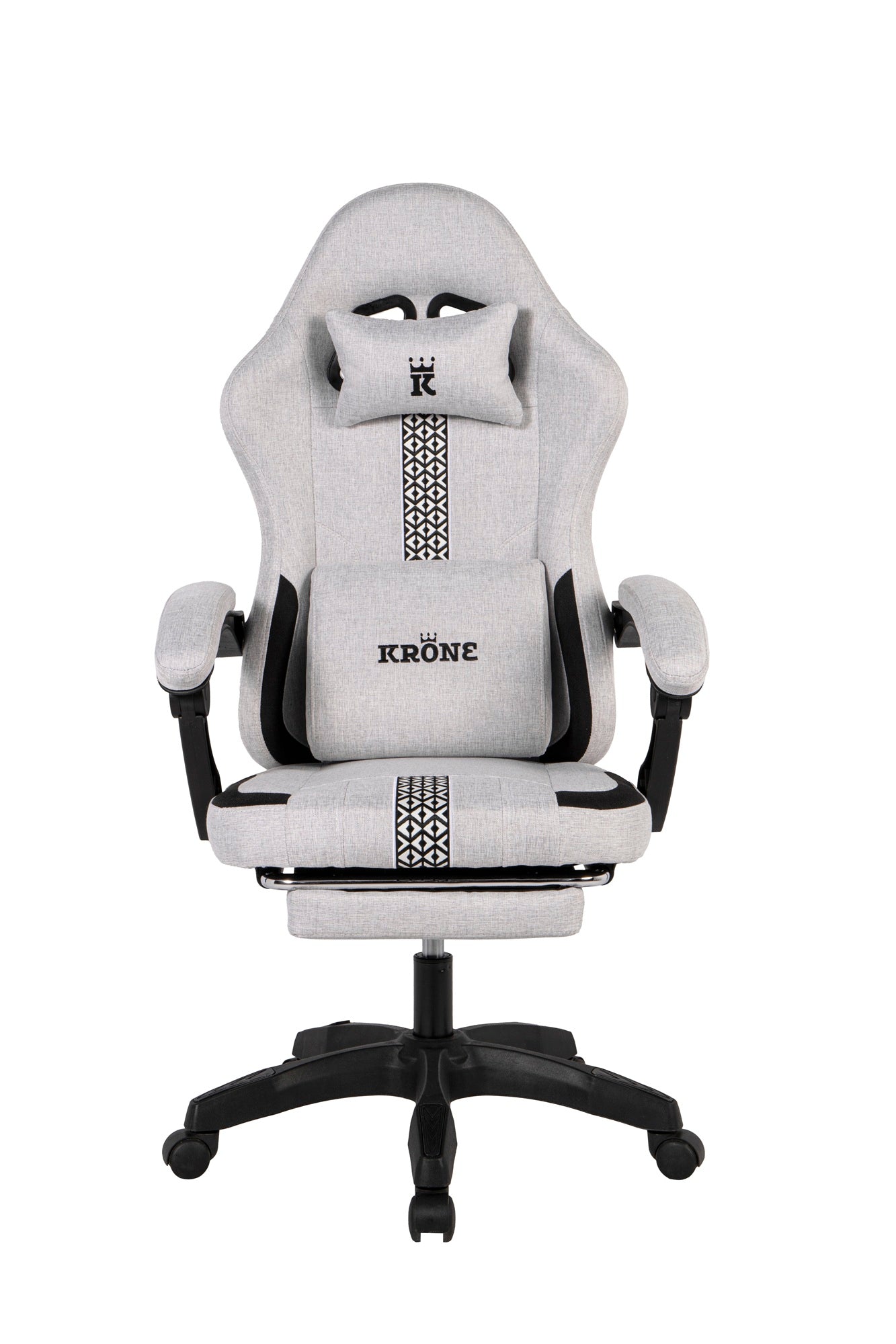 Silla Gamer Oficina Krone Reclinable Fabric Gris claro