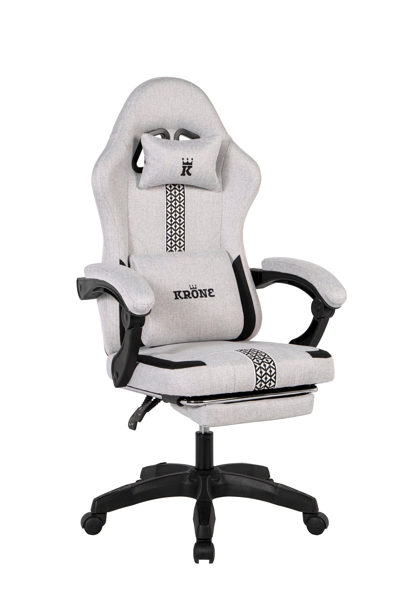 Silla Gamer Oficina Krone Reclinable Fabric Gris claro