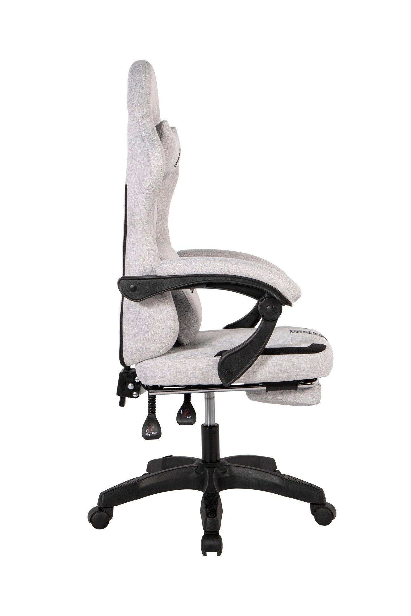 Silla Gamer Oficina Krone Reclinable Fabric Gris claro