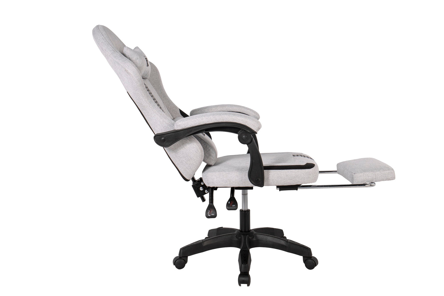 Silla Gamer Oficina Krone Reclinable Fabric Gris claro