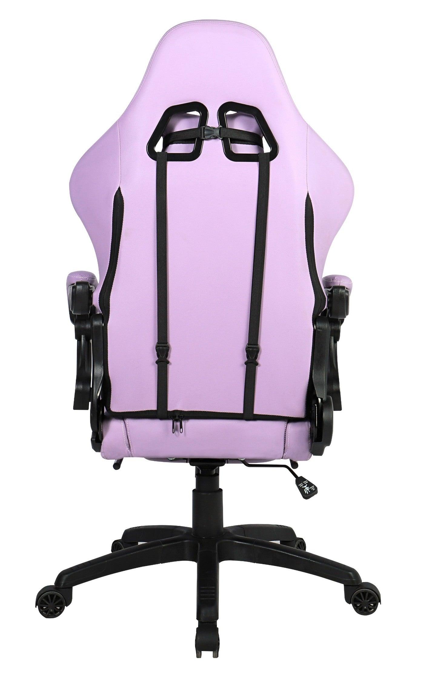 Silla Gamer Oficina Krone XL Reclinable + Masaje + Apoyapiés - Morado - Kronestore.cl