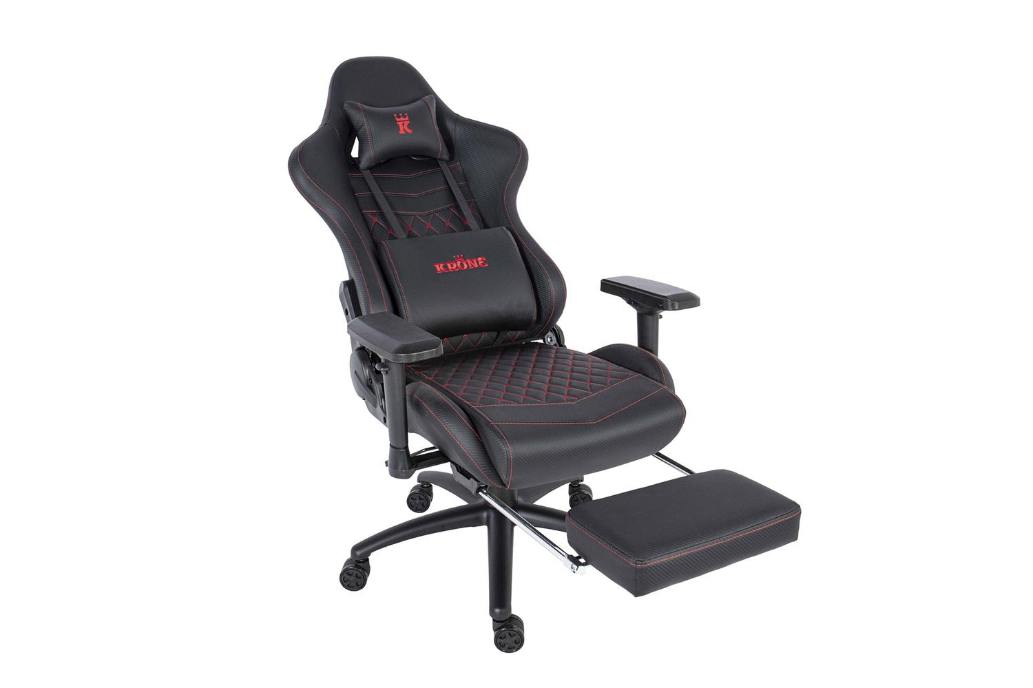Silla Gamer Oficina Krone XL PRO Reclinable + Masaje + Apoyapies 4