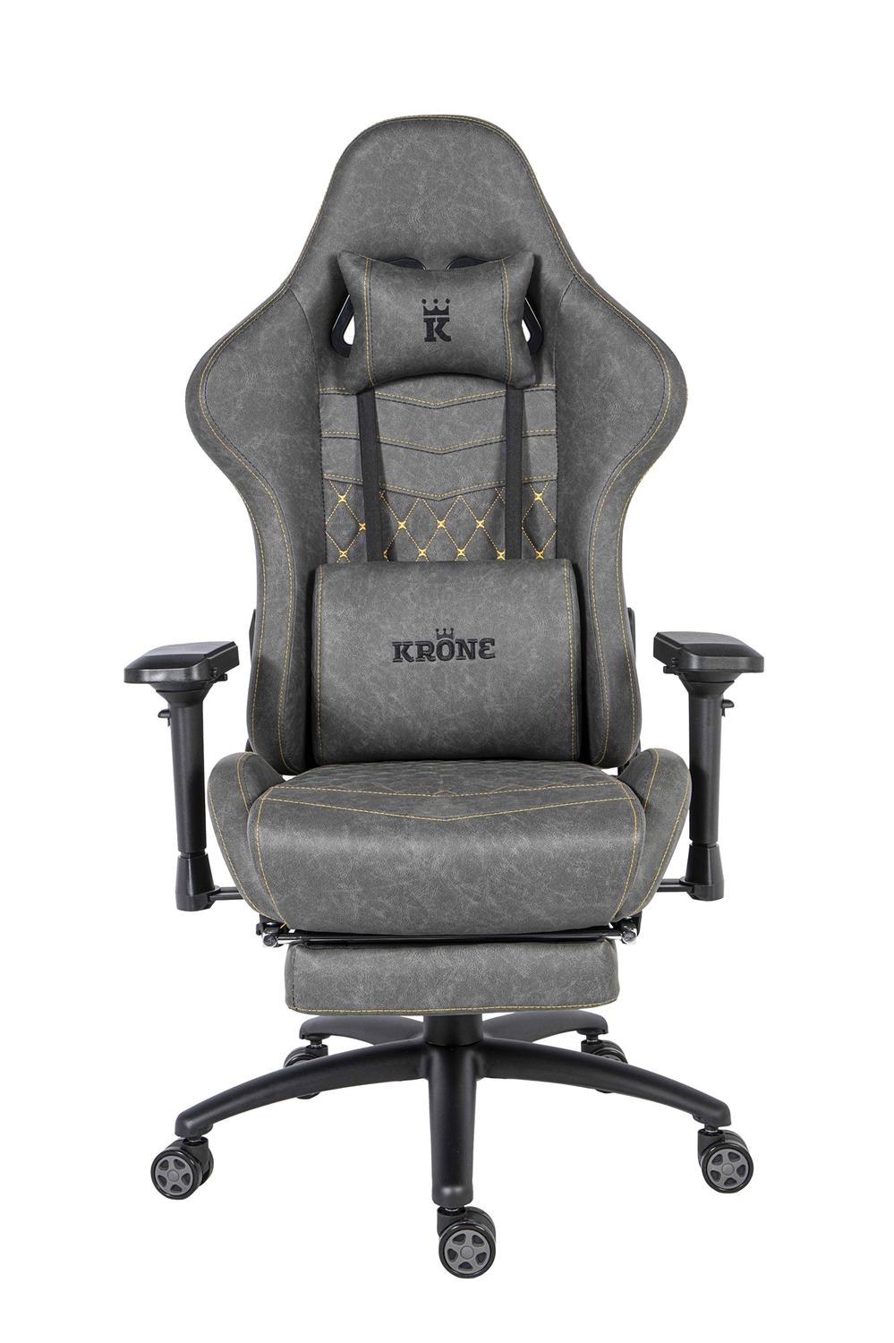 Silla Gamer Oficina Krone XL PRO Reclinable + Masaje + Apoyapies 8