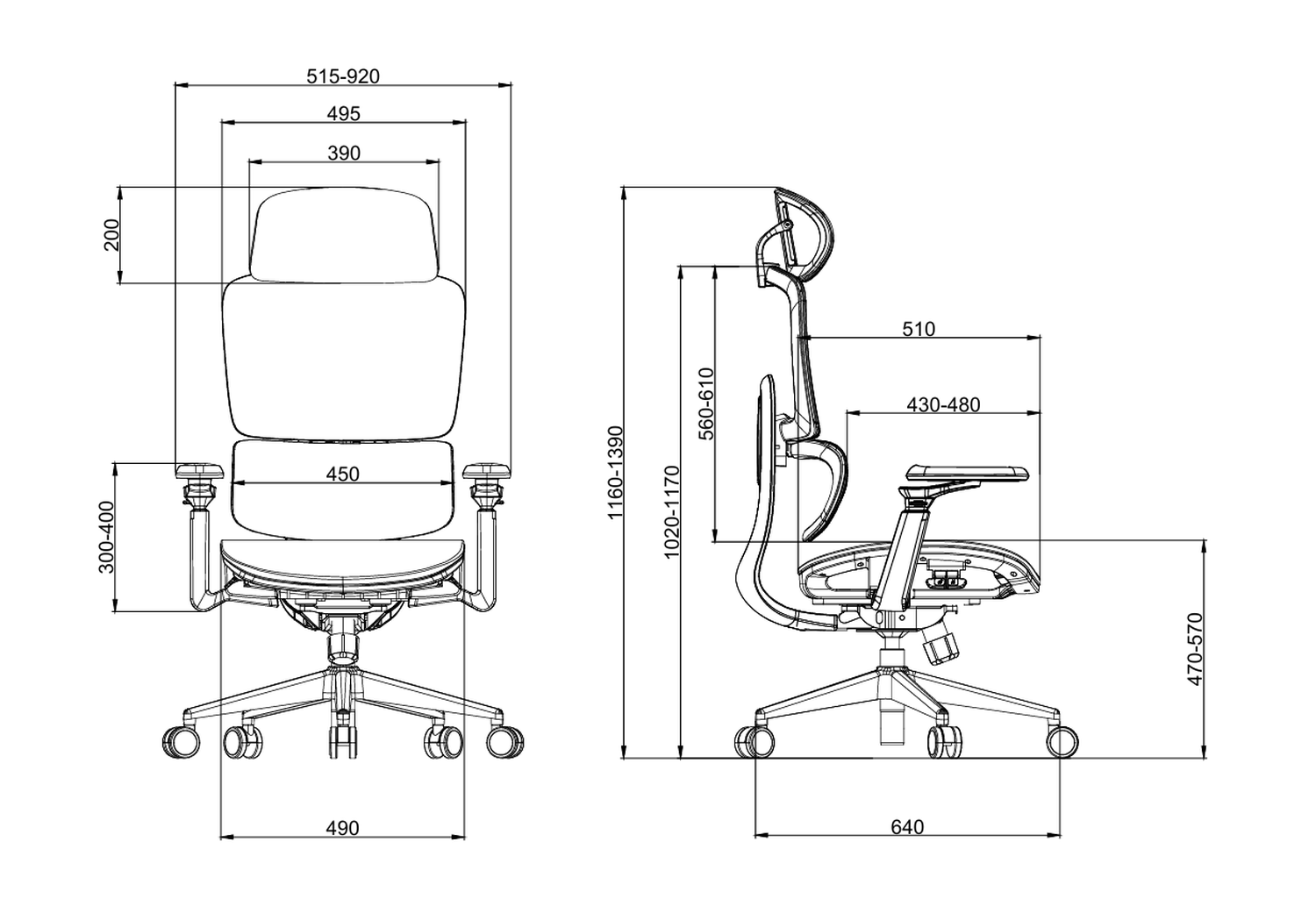 Silla Oficina Ejecutiva Ergonómica Krone Mesh Hades 8