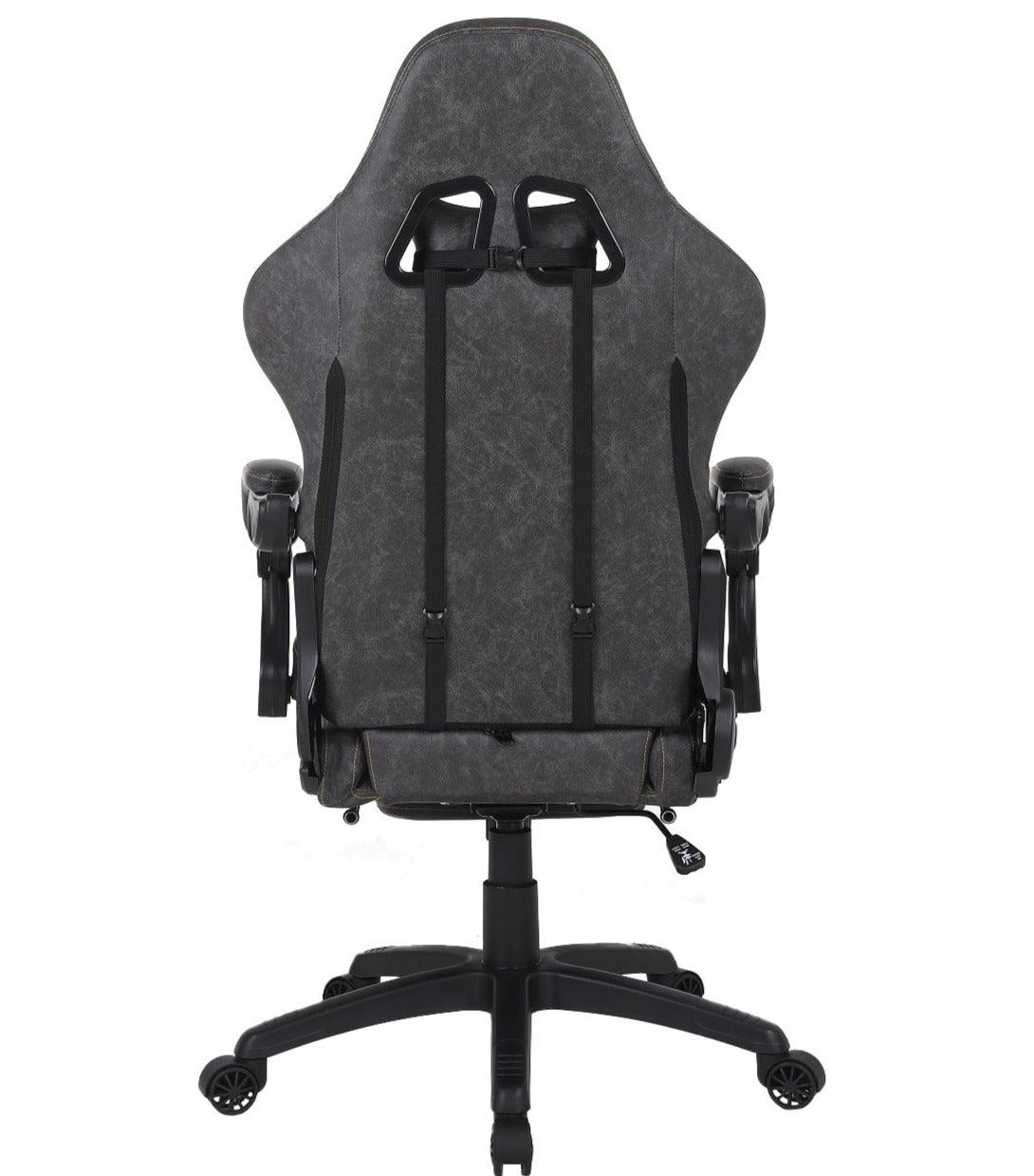 Silla Gamer Oficina Krone XL Reclinable + Masaje + Apoyapiés - Grafito - Kronestore.cl