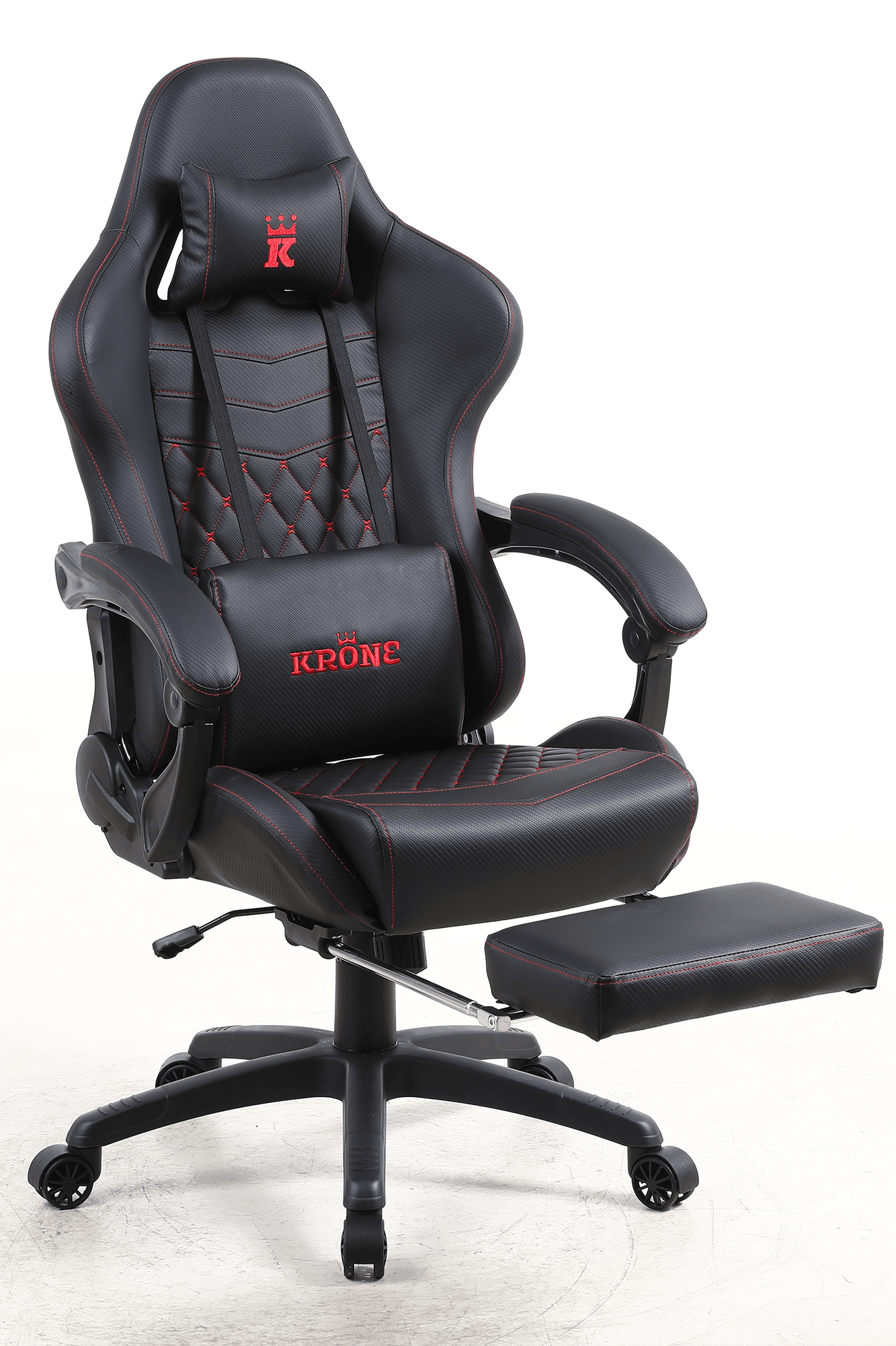 Silla Gamer Oficina Krone XL Reclinable + Masaje+ Apoyapiés - Negra - Kronestore.cl