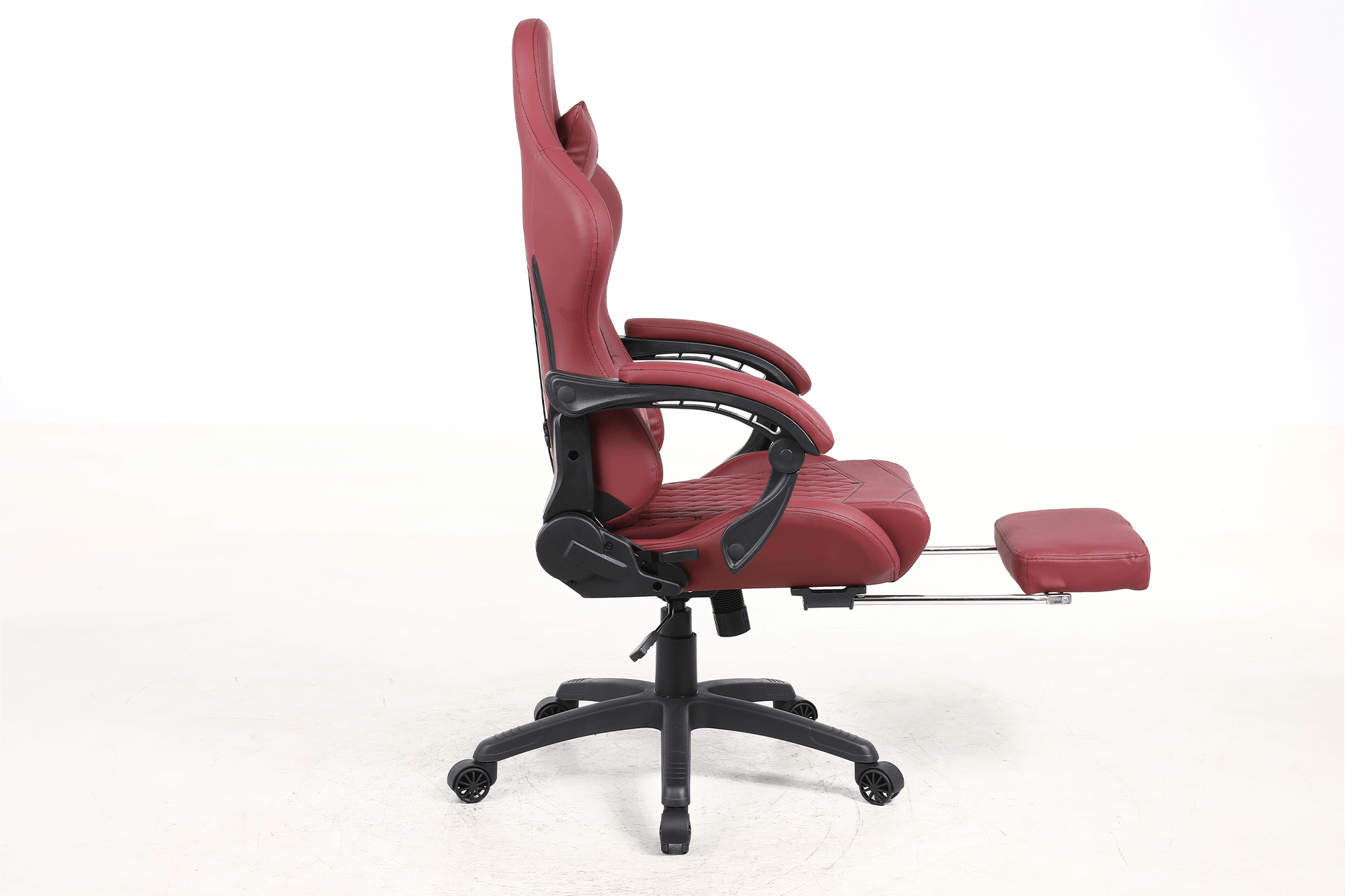 Silla Gamer Oficina Krone XL Reclinable + Masajeador + Apoyapiés Burdeo - Kronestore.cl