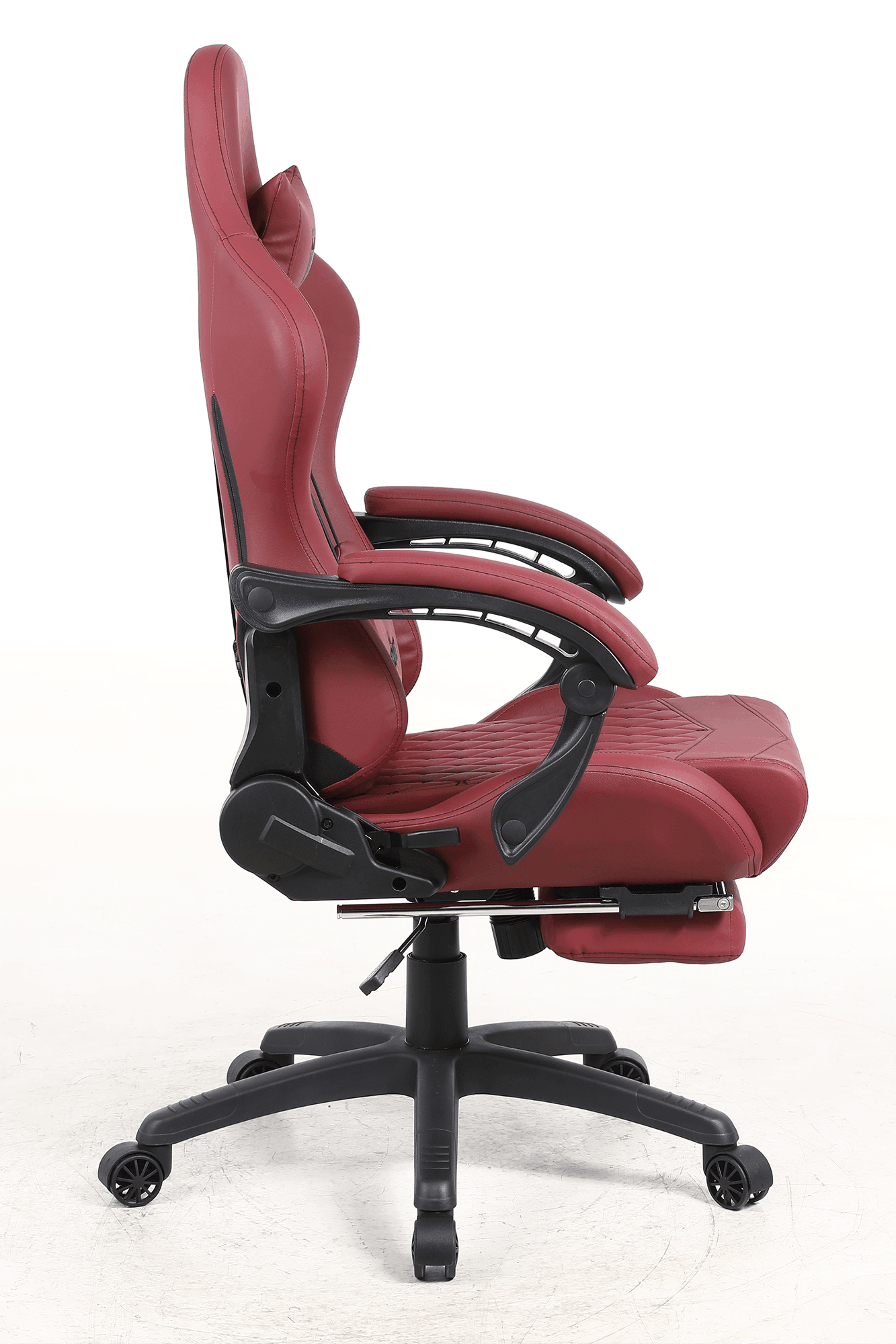 Silla Gamer Oficina Krone XL Reclinable + Masajeador + Apoyapiés Burdeo - Kronestore.cl