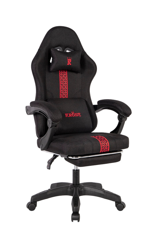 Silla Gamer Oficina Krone Reclinable Fabric Negra
