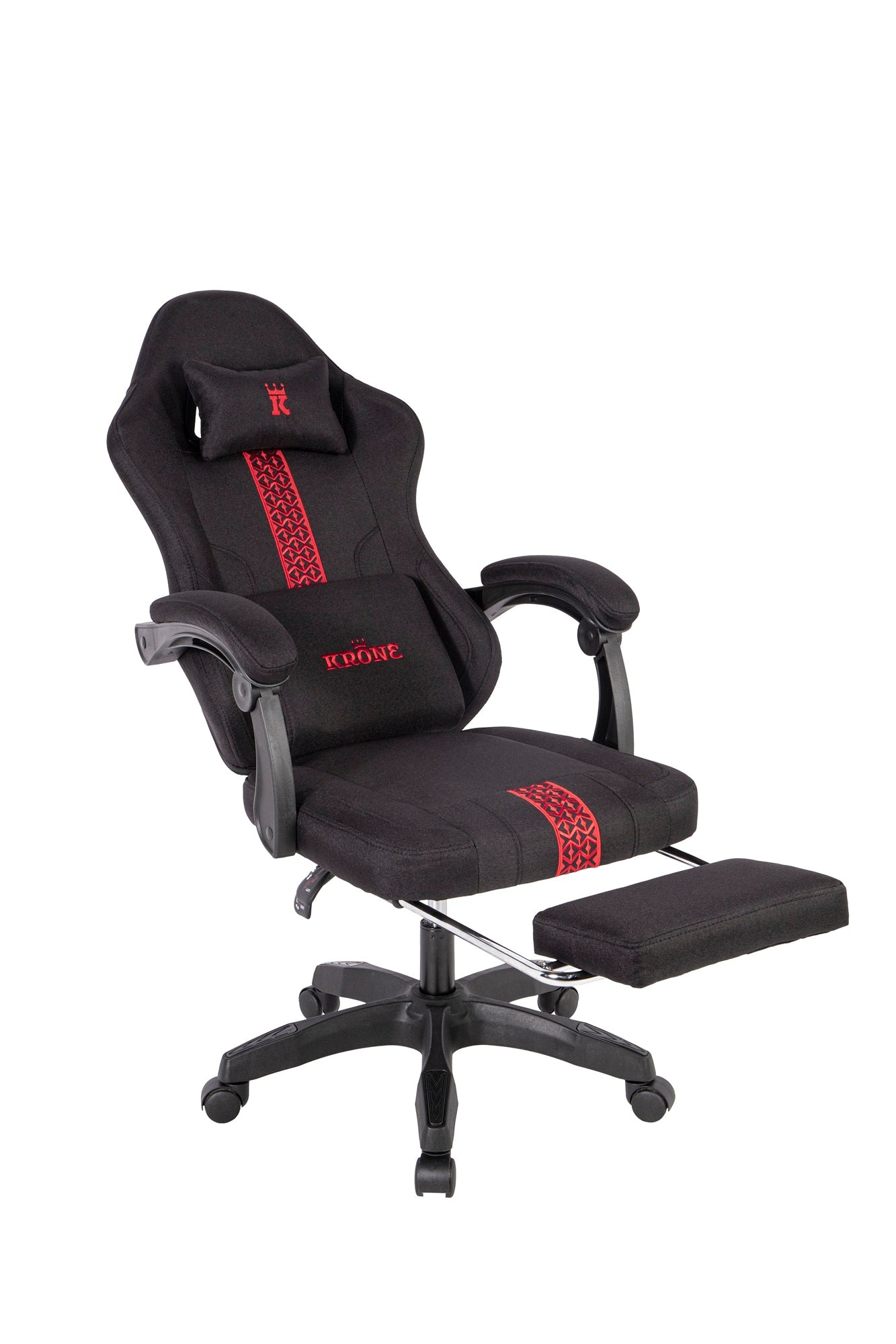 Silla Gamer Oficina Krone Reclinable Fabric Negra