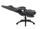 Silla Gamer Oficina Krone XL Reclinable + Masaje + Apoyapiés - Grafito - Kronestore.cl