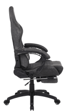 Silla Gamer Oficina Krone XL Reclinable + Masaje + Apoyapiés - Grafito - Kronestore.cl
